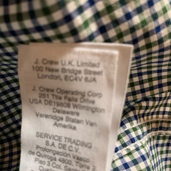 J. Crew Men's Flex Washed Slim Fit Large Oxford Shirt Button down Collar #0584 - Picture 3 of 6